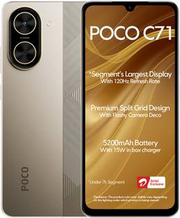 POCO C71  - Locked with Airtel Prepaid (Desert Gold, 64 GB)