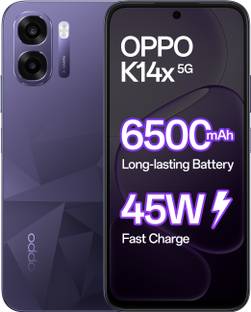 OPPO K14x 5G 6500mAh and 45W SUPERVOOC Charger & AI (Prism Violet, 128 GB)