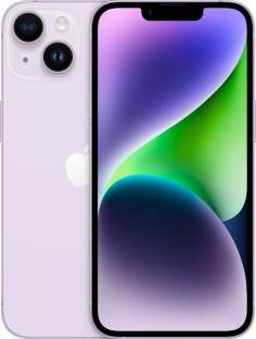 Add to Compare APPLE iPhone 14 (Purple, 128 GB) 4.649,192 Ratings & 1,875 Reviews 128 GB ROM 15.49 cm (6.1 inch) Super Retina XDR Display 12MP + 12MP | 12MP Front Camera A15 Bionic Chip, 6 Core Processor Processor 1 Year Warranty for Phone and 6 Months Warranty for In-Box Accessories ₹64,999 ₹69,900 7% off Free delivery Save extra with combo offers Upto ₹30,600 Off on Exchange