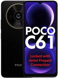 POCO C61  - Locked with Airtel Prepaid (Diamond Dust Black, 64 GB)