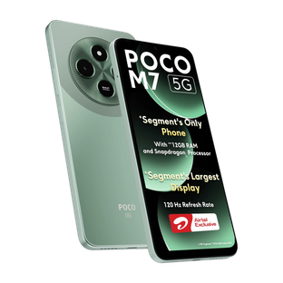 POCO M7 5G  - Locked with Airtel Prepaid (Mint Green, 128 GB)