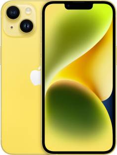 Add to Compare APPLE iPhone 14 (Yellow, 128 GB) 4.649,192 Ratings & 1,875 Reviews 128 GB ROM 15.49 cm (6.1 inch) Super Retina XDR Display 12MP + 12MP | 12MP Front Camera A15 Bionic Chip, 6 Core Processor Processor 1 Year Warranty for Phone and 6 Months Warranty for In-Box Accessories ₹64,999 ₹69,900 7% off Free delivery Save extra with combo offers Upto ₹30,600 Off on Exchange