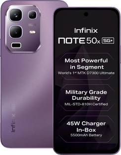 Infinix Note 50x 5G+ 45W Charger In the Box & AI (Enchanted Purple, 128 GB)