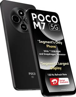 POCO M7 5G  - Locked with Airtel Prepaid (Satin Black, 128 GB)