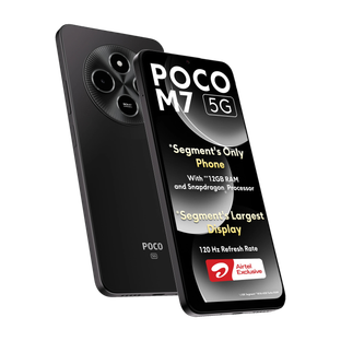 POCO M7 5G  - Locked with Airtel Prepaid (Satin Black, 128 GB)