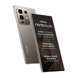 Infinix Note 50s 5G+ 45W Charger In the Box & AI (Titanium Grey, 256 GB)