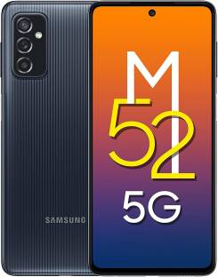 Currently unavailable Add to Compare SAMSUNG Galaxy M52 5G (Blazing Black, 128 GB) 4.21,532 Ratings & 159 Reviews 8 GB RAM | 128 GB ROM 17.02 cm (6.7 inch) Display 32MP Rear Camera 5000 mAh Battery 1 Year Warranty ₹23,068 ₹32,999 30% off Free delivery No Cost EMI from ₹3,845/month Bank Offer