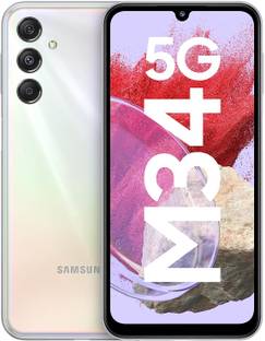 SAMSUNG Galaxy M34 5G without charger (Prism Silver, 128 GB)