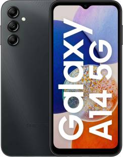 Add to Compare SAMSUNG Galaxy A14 5G (Black, 128 GB) 43,526 Ratings & 246 Reviews 6 GB RAM | 128 GB ROM | Expandable Upto 1 TB 16.76 cm (6.6 inch) HD+ Display 50MP + 2MP | 13MP Front Camera 5000 mAh Lithium Ion Battery SEC S5E8535 (Exynos 1330) Processor 1 Year Manufacturer Warranty for Device and 6 Months Manufacturer Warranty for In-Box Accessories ₹17,999 ₹20,999 14% off