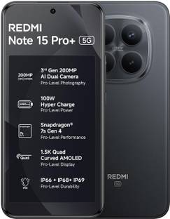 REDMI Note 15 Pro + 5G (Carbon Black, 256 GB)