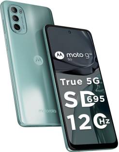 Add to Compare MOTOROLA G62 5G (Frosted Blue, 128 GB) 4.135,385 Ratings & 3,156 Reviews 6 GB RAM | 128 GB ROM 16.64 cm (6.55 inch) Full HD+ Display 50MP + 8MP + 2MP | 16MP Front Camera 5000 mAh Lithium Polymer Battery Qualcomm Snapdragon 695 5G Processor 1 Year on Handset and 6 Months on Accessories ₹15,499 ₹21,999 29% off Free delivery by Today Upto ₹14,300 Off on Exchange Bank Offer
