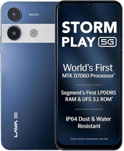 LAVA Storm Play 5G (Frosty Blue, 128 GB)