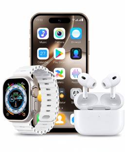 TOUCH 18 New BOLD T400 3 in 1 Combo Pack with Smartphone Smartwatch With Earbuds (Gold, 16 GB)