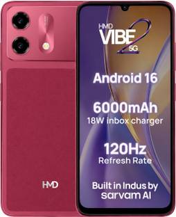 HMD Vibe2 5G (Wine Red, 128 GB)