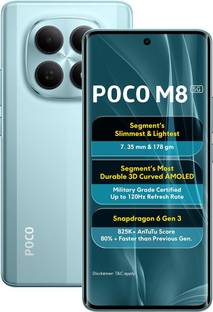 POCO M8 Charger in the Box (Glacial Blue, 128 GB)