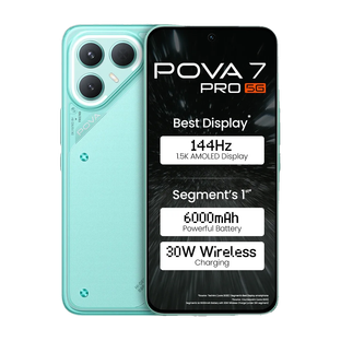 Tecno Pova 7 Pro 5G (Neon Cyan, 128 GB)