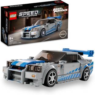 LEGO Speed Champions 2 Fast 2 Furious Nissan Skyline GT-R (R34) (319 Blocks) Model Building Kit