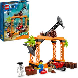 LEGO City The Shark Attack Stunt Challenge (122 Blocks) Model Building Kit
