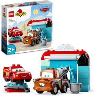 LEGO DUPLO Disney and Pixars Cars Lightning McQueen & Maters Car Wash Fun (29 Blocks)