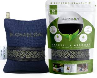 Dr. CHARCOAL Car Air Purifier Bag to remove Bad Smell & Moistures (Classic Neel, 200g) Portable Car Air Purifier