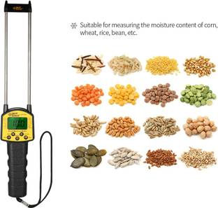 ACU-CHECK Digital Grain Moisture Meter Handheld Moisture Meter for Corn Wheat Rice Bean AR991 Smart Digital Grain Moisture Meter Hygrometer with Measuring Probe All-in-One Digital Moisture Measurer