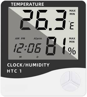 PARVLUXE HTC-1 Digital Clock with Temperature & Humidity Display HTC-1 Digital Clock with Temperature & Humidity Display All-in-One Digital Moisture Measurer