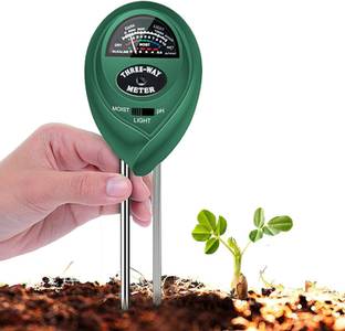 QUICKCHOICE ph meter soil tester 3 in 1 Soil Moisture Light and PH/Acidity Meter Hydroponic Soil Test Kit All-in-One Analog Moisture Measurer