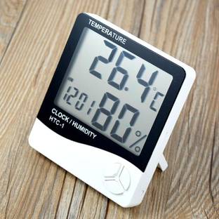 Thinkever THNK-HTC-01 Thinkever HTC-1 Hygrometer Thermometer (White) All-in-One Digital Moisture Measurer