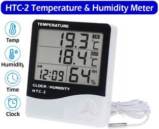 GoodsBazaar TA298 Digital Thermometer Hygrometer New Arrival 3.5”X2.5” Inch Super Large Lcd Display Digital Hygrometer, Thermometer, Indoor-Outdoor Temperature, Indoor Humidity, Alarm, Clock, Calendar, Max/Min Function With Wired Probe Sensor Cable Electronic Temperature Gauge Ta 298/Rt 905 Digital Humidity Meter Multifunctional Htc-2 Hygrometer Digital Lcd Humidity Meter Thermohygro Htc 2 Pin-Type Digital Moisture Measurer