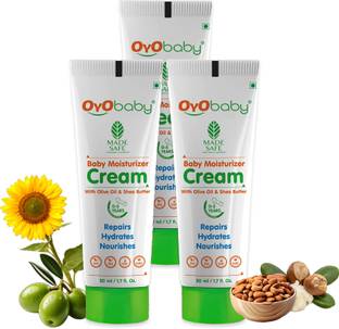 Oyo Baby Natural Moisturizer Cream for Baby's Sensitive Skin, Olive Oil & Shea Butter