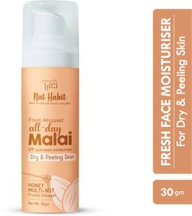 Nat Habit Fresh Malai Face Cream Whipped Honey Multinut Fructo Omega For Dry Peeling Skin