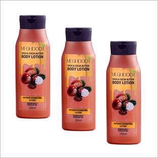 MEGHDOOT Shea and Cocoa Butter Intense Hydrating Body Lotion (100ml)Pack of 3