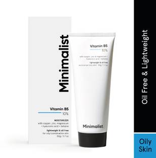 Minimalist 10% Vitamin B5 Oil Free Face Moisturizer with Zinc, Copper & HA for Oily skin