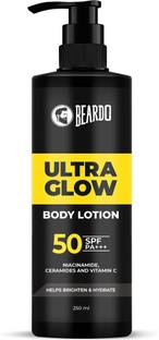BEARDO Ultraglow SPF 50 PA+++ Body Lotion for MenSun Protection Hydrating Moisturizer