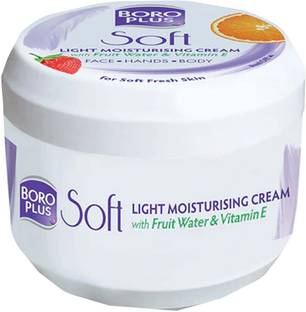 BOROPLUS Soft Light Moisturising Cream FOR SOFTEN & SMOOTH SKIN PACK OF - 100ml x 1