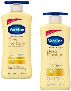 Vaseline DEEP MOISTURE BODY LOTION 400 ML, PACK OF 2 PCS