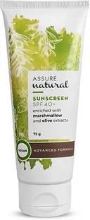 ASSURE Sunscreen - SPF SPF-40+ PA+ Sunscreen - SPF 50 PA+ Natural Sunscreen SPF-40+ is enriched with Marshmallow