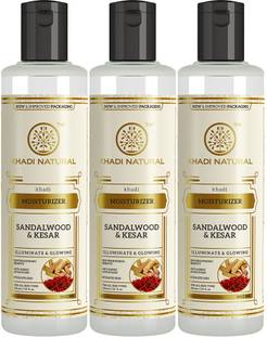 KHADI NATURAL Sandalwood Kesar Moisturizer (Pack of 3) (3 x 210 ml)