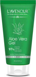 L'avenour Aloe Vera Gel with Vitamin C, E, Pure Aloe Vera & Neem Ext for Face, Body & Hair