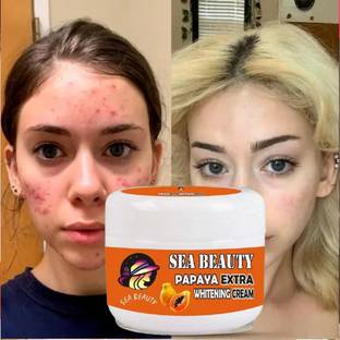FLIXY 10 SEA BEAUTY PAPAYA EXTRA WHITENING CREAM 50 GM