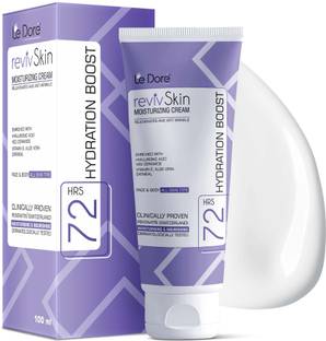 Le Dore Reviv Skin Moisturizer - 72 hrs Deep Hydration Cream With Hyaluronic Acid Ceramide Vitamin E Aloe Vera Cocoa Shea Butter Oatmeal For All Skin Types Face and Body