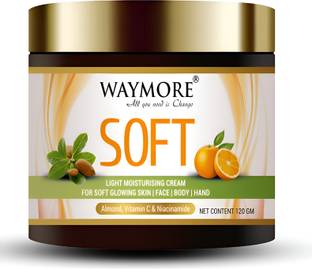 WAYMORE Soft Moisturizing Cream with Niacinamide, Vitamin c & Almonds