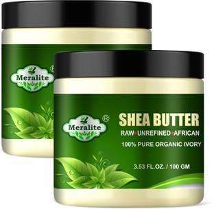 Meralite 100% Pure Organic Ivory Shea Butter | Raw | Unrefined | African | 100GM | Great For Face, Skin, Body, Lips, DIY products