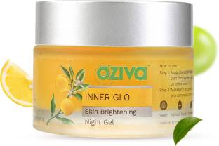 OZiva Inner Glo Skin Brightening Night Gel for Even Tone, Radiance & Skin Glow