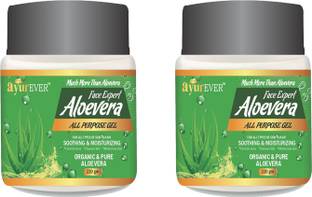 AyurEver 100% Pure Aloe Vera Gel for glowing Face, Skin & Hair