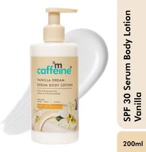 mCaffeine Vanilla Dream Serum Body Lotion SPF 30 PA+++ with Niacinamide & Cocoa Butter
