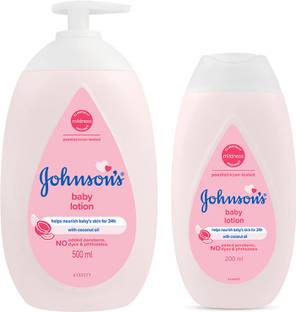 JOHNSON'S BABY Lotion (500ml+200ml) Home & Travel Combo pack