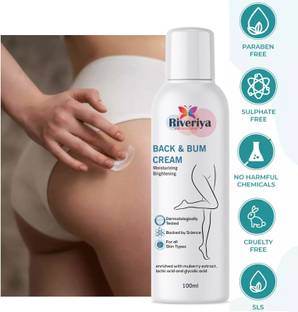 RIVERIYA Back & Bum Lightening cream with Vitamin C & Peach Extracts Naturally Brightens