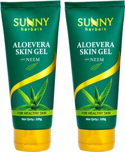 Sunny Herbals Aloe Vera Skin Gel 100 ml - Pack 2