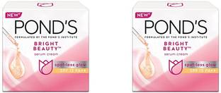 POND's BRIGHT BEAUTY SERUM CREAM SPF 15 PA ++ 50 ML X PACK OF 2